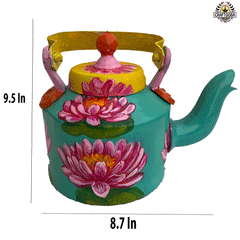 Lotus Painting Aluminum Kettle Small