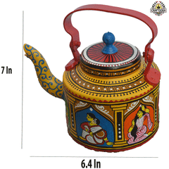 Babu Culture - Kalighat Painting Aluminum Kettle - Medium