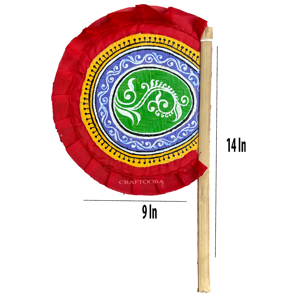 Buy Hand Painted Decorative folk art bamboo made hand fan (hatpakha) for  home decor & festival | Hand made & hand painted Beautiful Traditional Hand  Fan for Cool Air & Home Decor