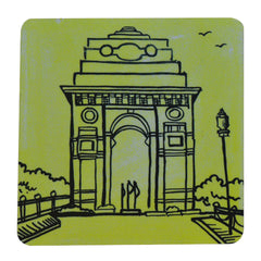 India Gate Inspired Fridge Magnet L- 3.5 Inches, W- 3.5 Inches