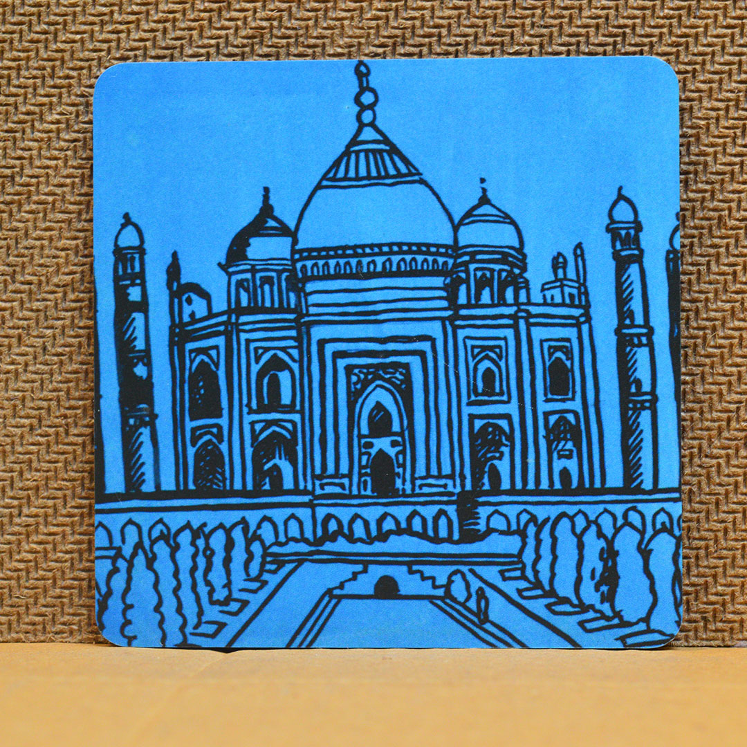 Agra Taj Mahal Inspired Fridge Magnet L- 3.5 Inches, W- 3.5 Inches | Fridge Magnet …