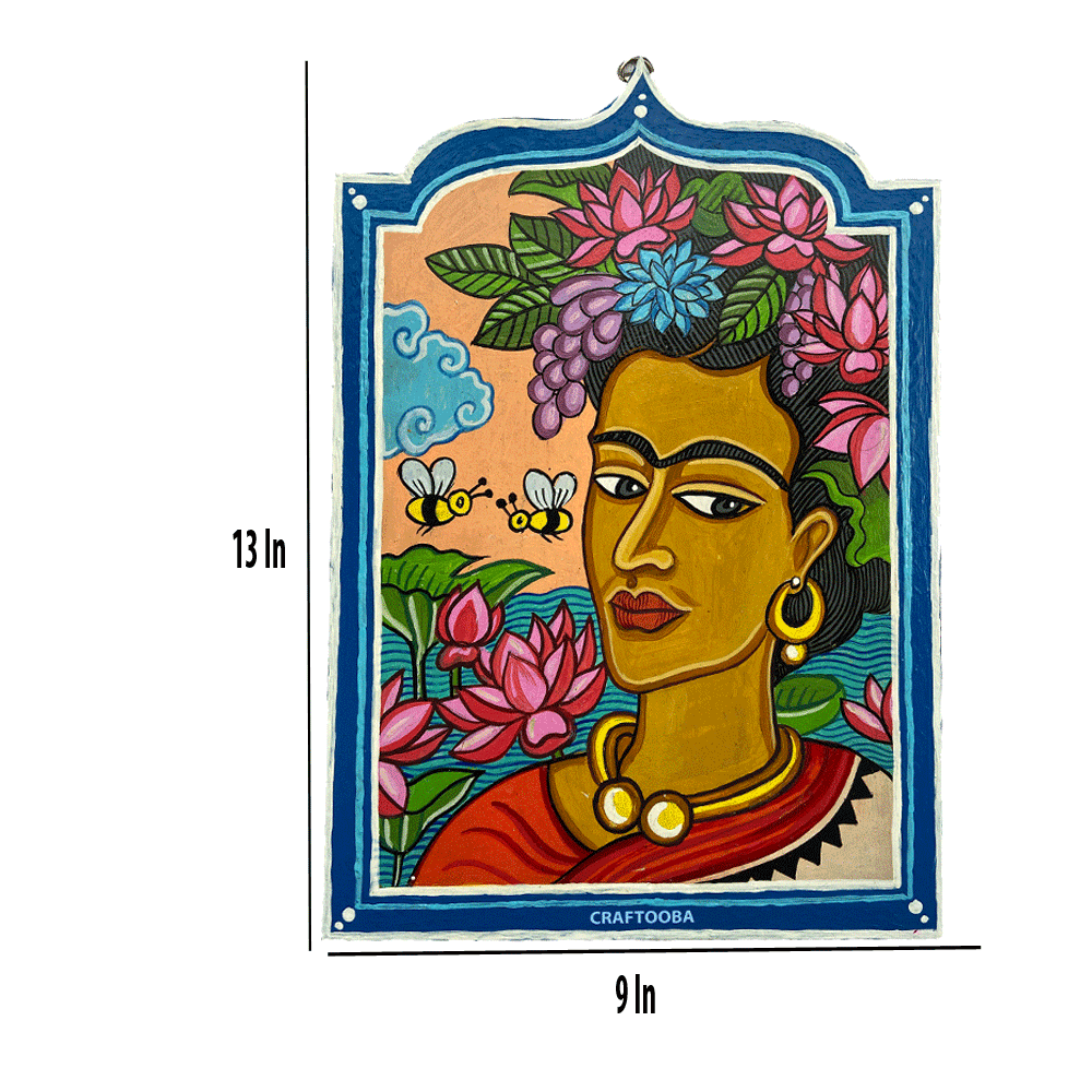 Frida from India - Wall Plate | Wall Decor Item | Size 13 inches