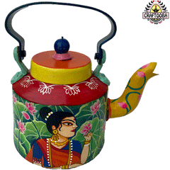 Lady with Lotus Aluminum Kettle - Large