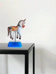 Wooden Hand painted and Hand crafted decorative beautiful Horse Stand table decor 9 inchs