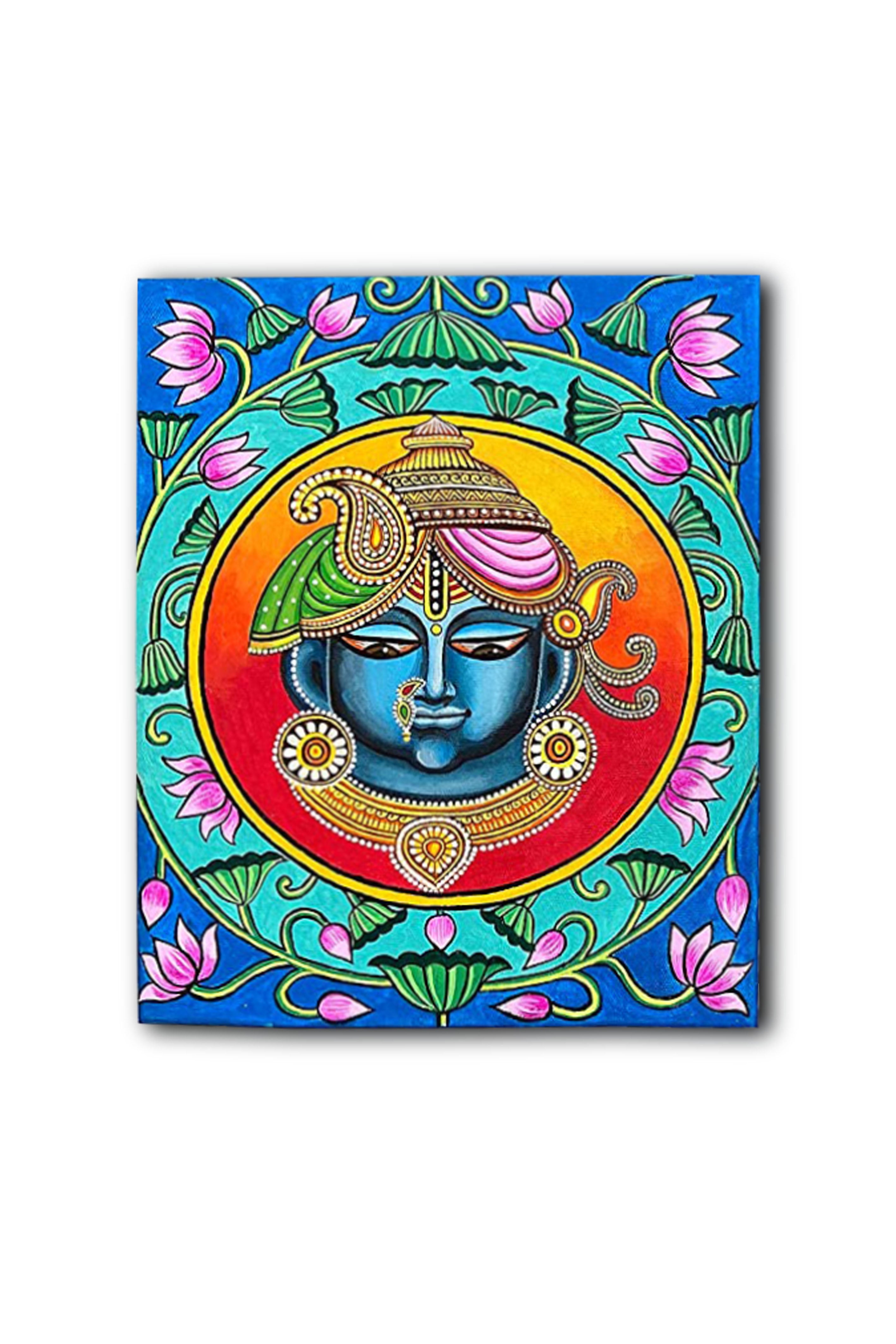 Pichwai Painting on Canvas hand painted -12 inches (Combo of 2)